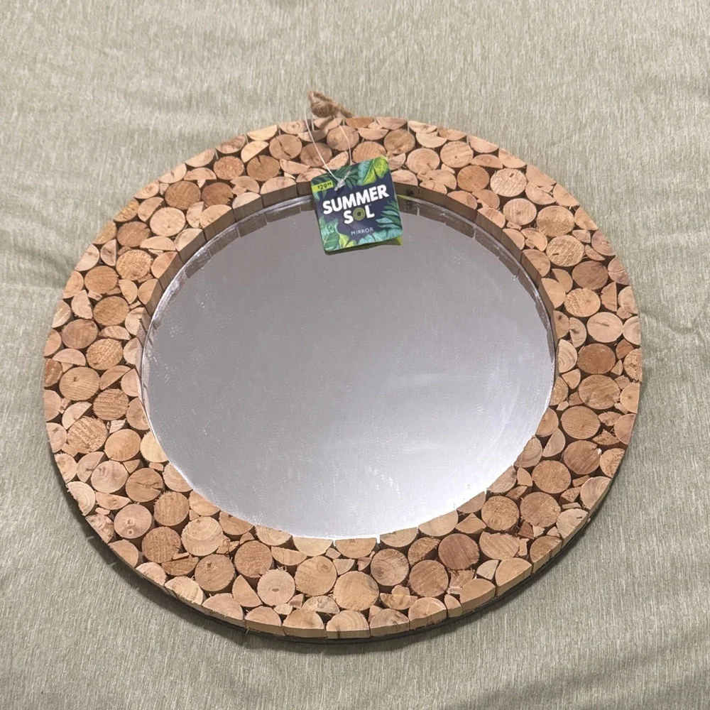 Rustic Cork Brown Wall Mirror